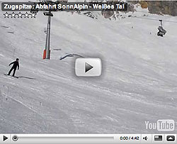 Video Zugspitze: Abfahrt SonnAlpin - Weißes Tal mit der Sonnenkar 6er Sesselbahn